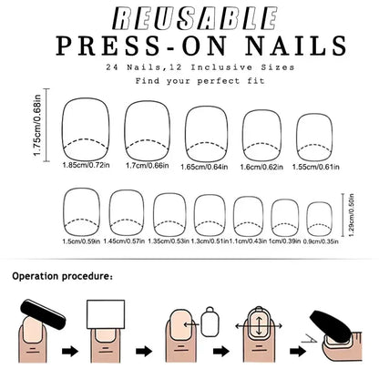 24Pcs Short Oval Press-On Nails - Cute Gingerbread & Candy Cane Christmas Designs, Perfect for Holiday Parties for Women&Girls