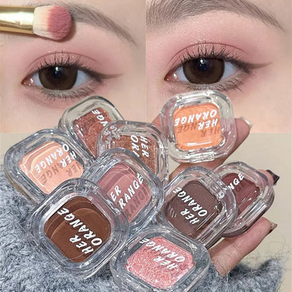 Red Brown Eyeshadow Palette Multifunctional Makeup Palette Silky Matte Coral Red Eyeliner Silkworm Lower Shadow Eyeliner Makeup