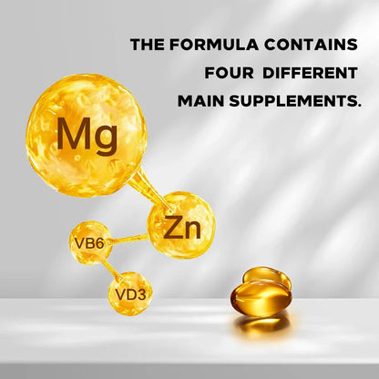 Magnesium Glycinate Supplement 500mg with Zinc,Vitamin D3 B6 High Absorption Support Muscle, Nerve, Joint and Heart Health