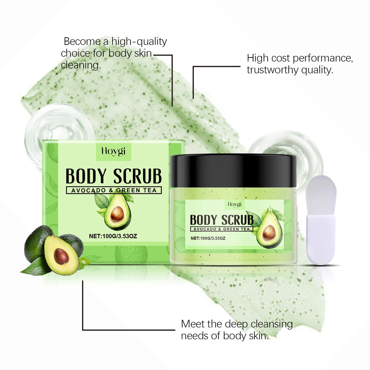 Matcha Body Scrub Gentle Exfoliating Cleansing Pores Effectively Removes Dirt Smooth Skin Nourishing Skin Scrub Nourishing Care