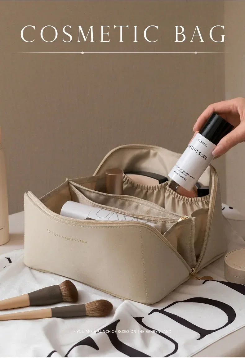 Makeup Organizer Female Toiletry Kit Bag Make Up Case Storage Pouch Luxury Lady Box, Cosmetic Bag, Organizer Bag for Travel Zip