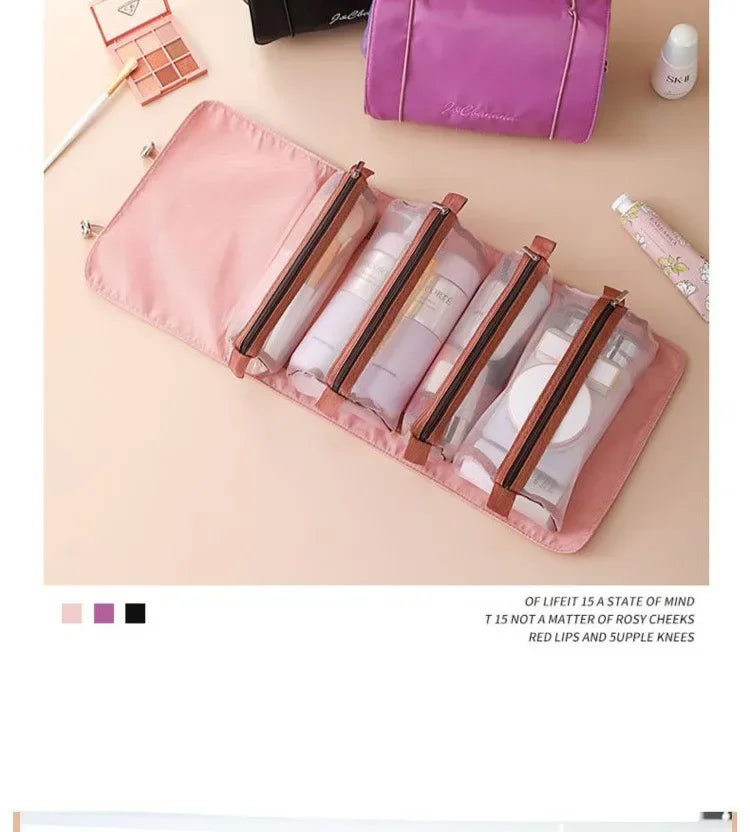 Makeup Organizer Female Toiletry Kit Bag Make Up Case Storage Pouch Luxury Lady Box, Cosmetic Bag, Organizer Bag for Travel Zip