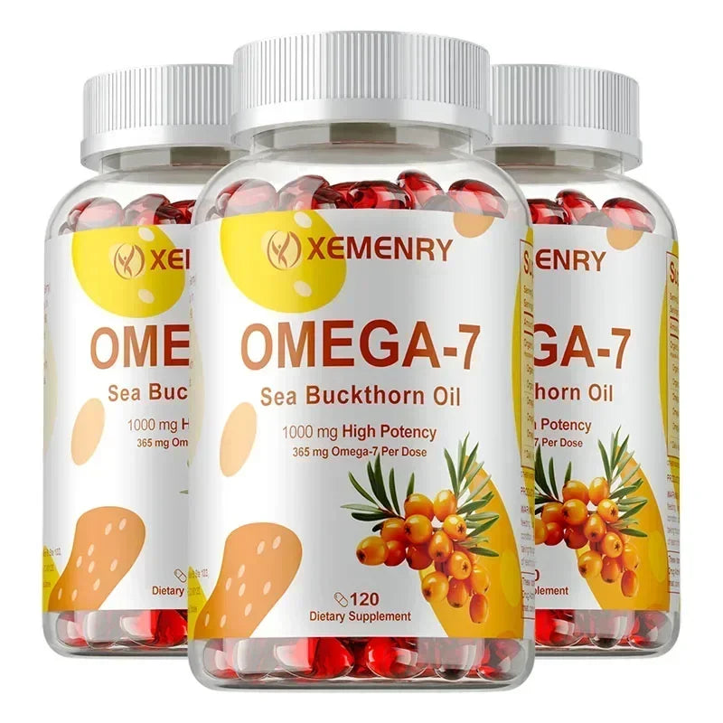 OMEGA-7 Sea Buckthorn Oil - Supports Skin, Cardiovascular, Digestive and Liver Health, Boosts Energy, Immunity, Antioxidant Vega