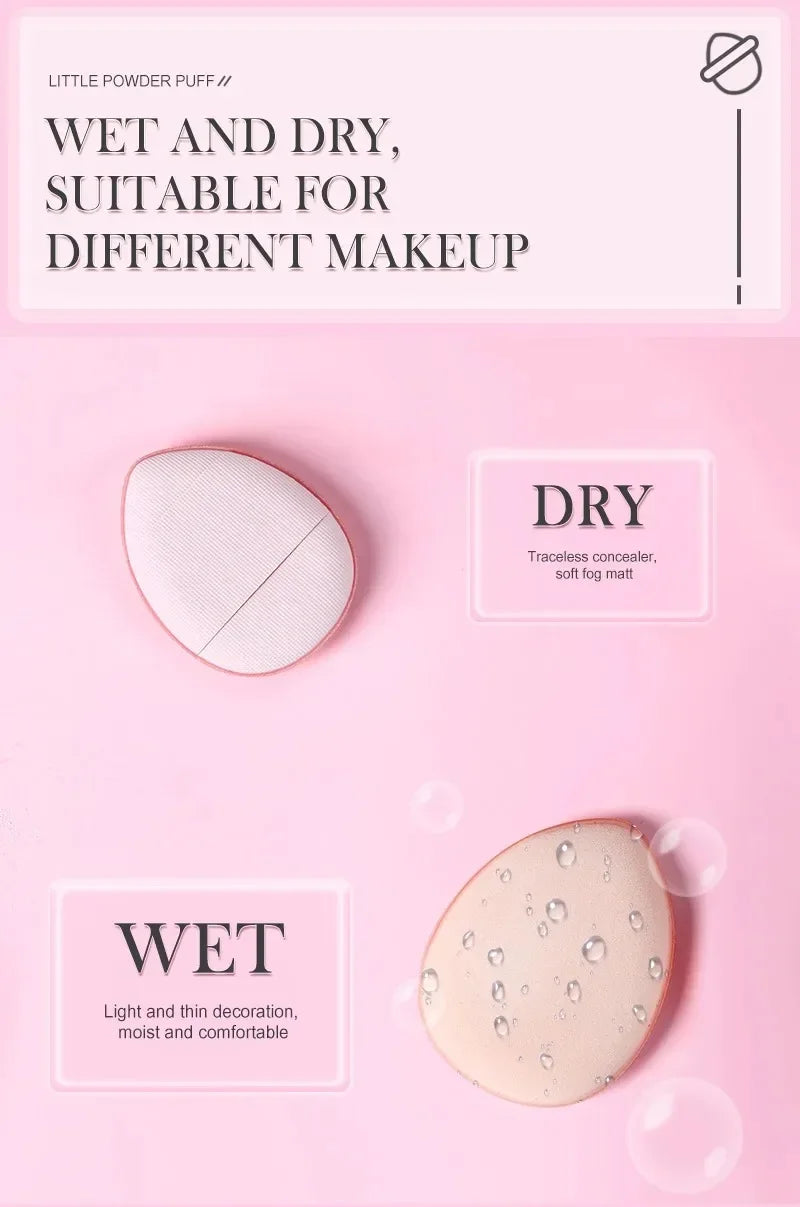 CNK 5/10Pcs Mini Finger Puff Foundation Small Air Cushion Powder Sponge Face Concealer BB Cream Cosmetic Applicator Makeup Tool