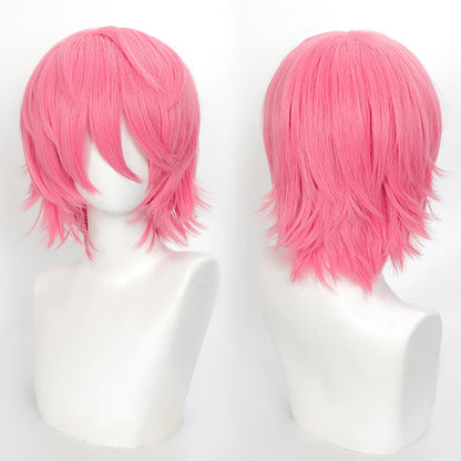 Short Wavy Bob Synthetic Wig with Air Bangs Heat Resistance Shoulder Length Curled 14inch Wigs for Daily Use Cosplay for Women