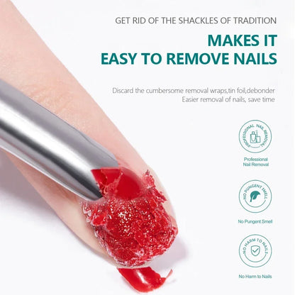 NAILPOP 15ml Magic Gel Polish Remover 3-5 Mins Fast Remove Varnish Soak Off UV LED Cleaner Top Coat Function Gel Remove Tool