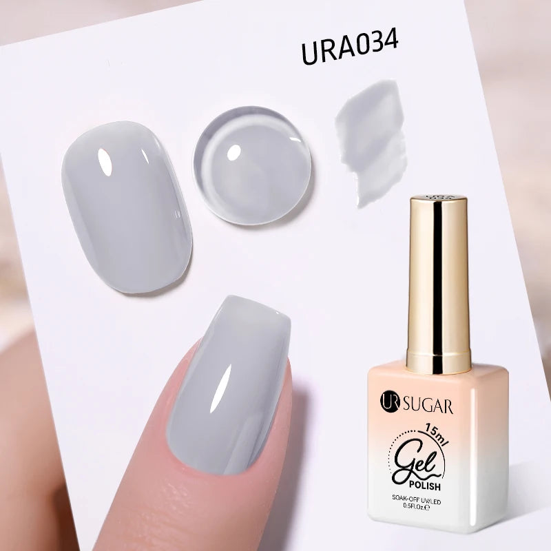 UR SUGAR 15ml Gel Nail Polish Neon Blue Red Green Pastal Nude UV/LED Soak Off No Wipe Nail Gel Polish Suitable For Summer Autumn