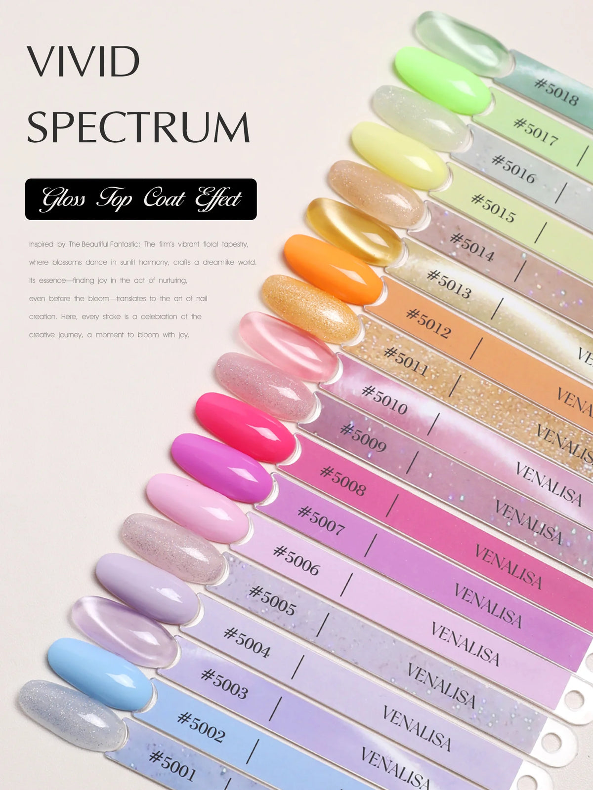 1Set VENALISA V6 Whole Set 10ml HEMA FreeTPO Free Vegan Nail Gel Polish Color Display Gel Varnish Nail Maincure Branded Suitcase