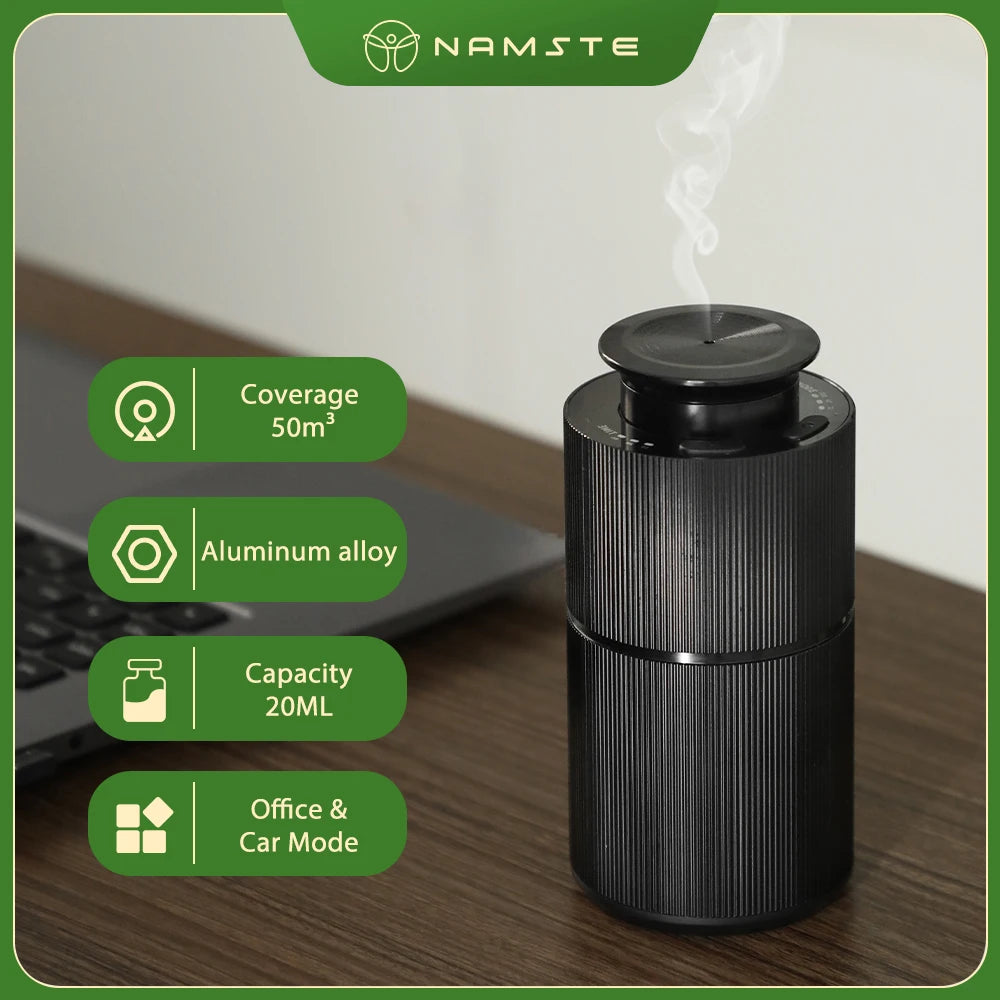 Namste Premium Aromatherapy Diffuser USB Charging Aluminium Alloys Material Aromatic Oil Diffuser Air Freshener Device For Home