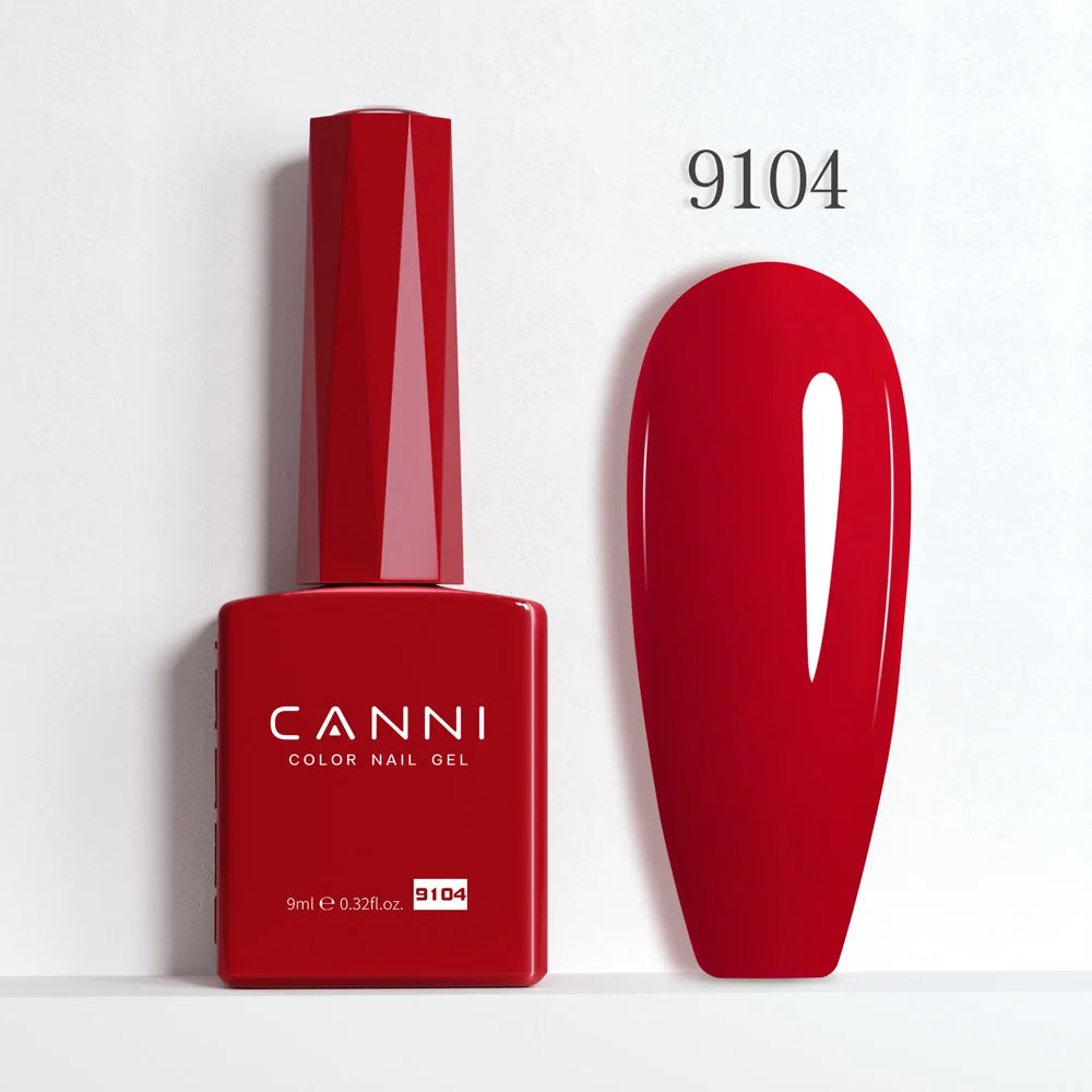 CANNI Gel Nail Polish TPO/HEMA FREE Gorgeous Christmas Red Color Winter Nails Full Coverage Soak Off UV LED Semi Permanent Gel
