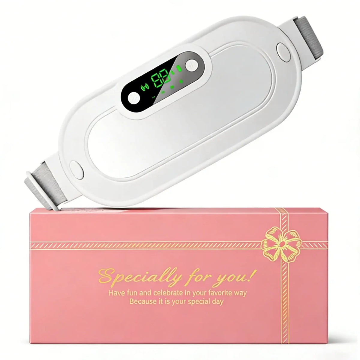 1Pc 3 Heat Levels 4 Massage Modes Menstrual Heating Pad, Cordless Rechargeable Electric Waist Massager, Portable Warm Belly Belt For Women Period Pain Relief