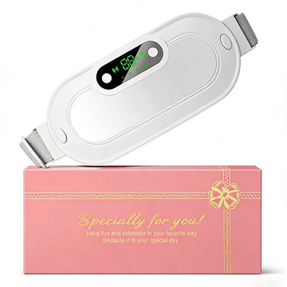 1Pc 3 Heat Levels 4 Massage Modes Menstrual Heating Pad, Cordless Rechargeable Electric Waist Massager, Portable Warm Belly Belt For Women Period Pain Relief