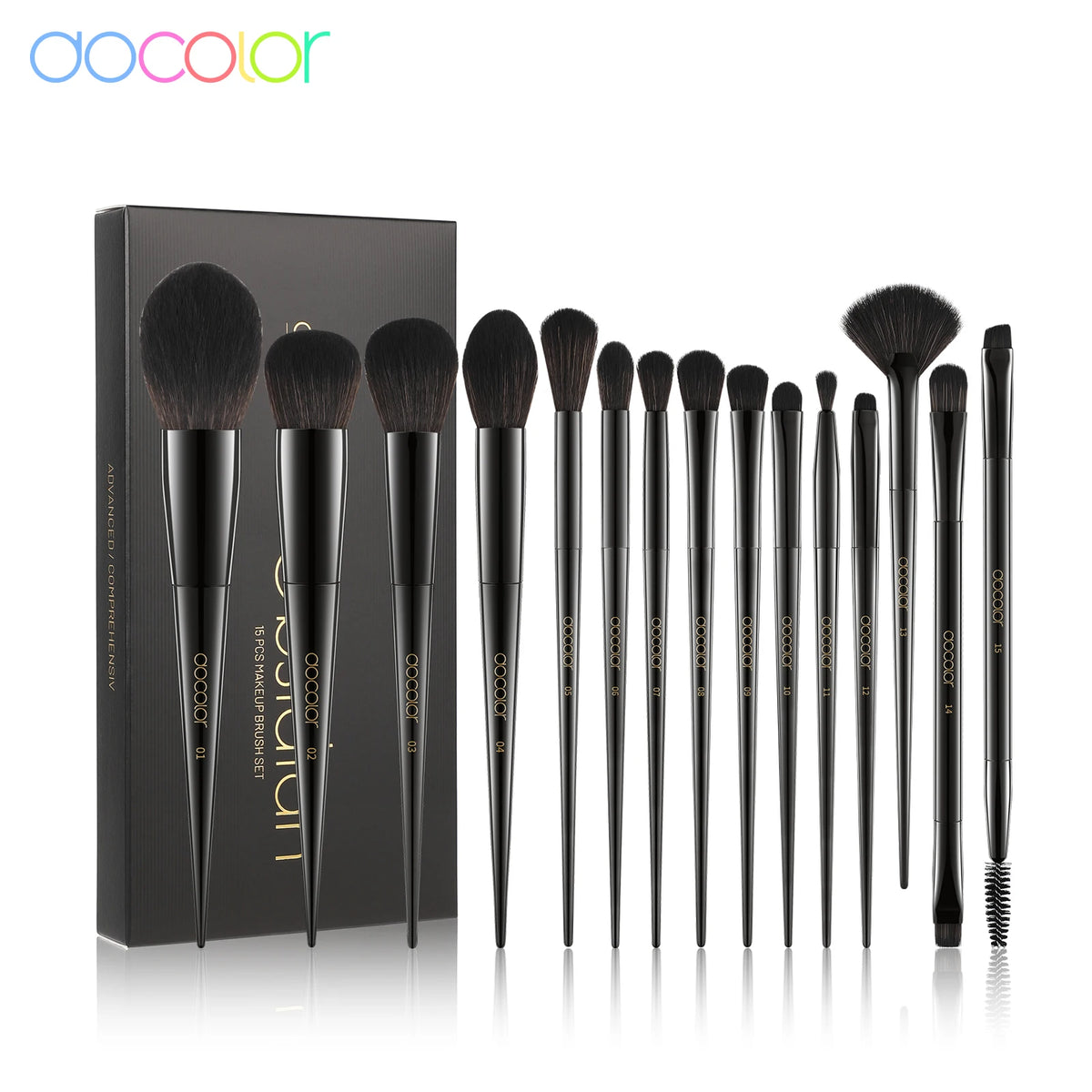 Docolor Makeup Brush Set Professional 10-30pcs Eyeshadow Blush Synthetic Foundation Brush Powder Contour Cosmetic Tool For Women