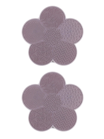 Flower Shape Soft Rubber Makeup Brush Cleaner Pad Cosmetic Sponge Washing Mat Beauty Tool Cleaning Board Scrubber Artist Studio