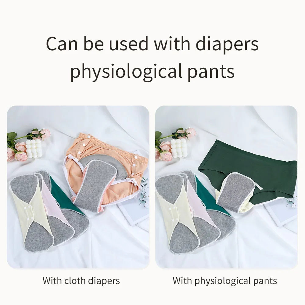 AIO 1/3pcs Large Reusable Graphene Incontinence Pads Woman Panty Liner Urinary Sanitary Pads After Surgery