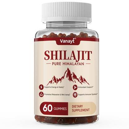 3000mg Shilajit Mineral Gummies Supports Natural Vitality Mental Wellness Balanced Mood For Daily Health 60 Count