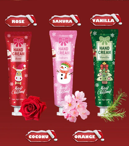 30PCS/Box Christmas Gift Box, Hand Cream in Bulk, Smooth Hand Skin, Christmas Cards and Gift Gauze Bags, Gifts for Women