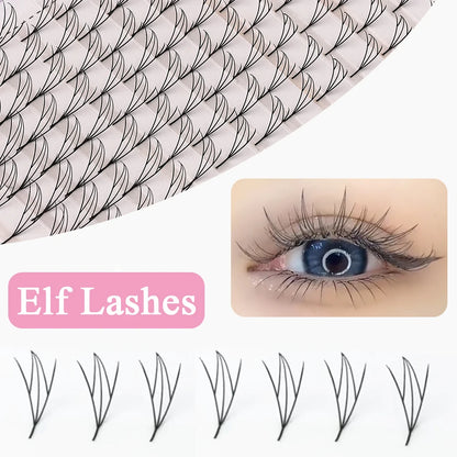 New Fashion Shiny Comic Spire Eyelash Extension Holographic Manga False Eyelashes Tinsel Anime Lashes For Christmas Party Makeup