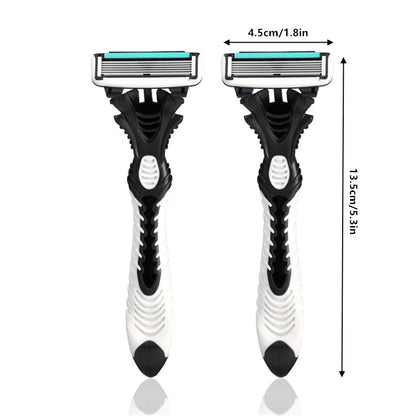 1pc/3pcs/5pcs High-Quality Manual Razor – 6-Layer Sharp Blades for Smooth & Comfortable Shaving for Men’s Grooming & Daily Use