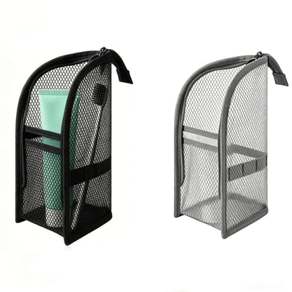 Waterproof Foldable Mesh Toiletry Bag Set for Women Portable Travel Organizer Stand-Up Cosmetic Pouch Bathroom Accessories