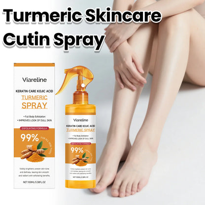 Kojic Acid Turmeric Exfoliating Spray Gentle Exfoliating Hydrating Moisturizer Smooth Brightening Dead Skin Calluses Removal