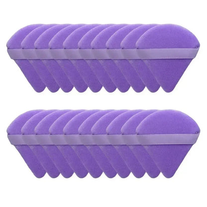 2/5/10/20Pcs Triangle Velvet Powder Puff Mini Face Makeup Sponge Washable Lightweight Cosmetics