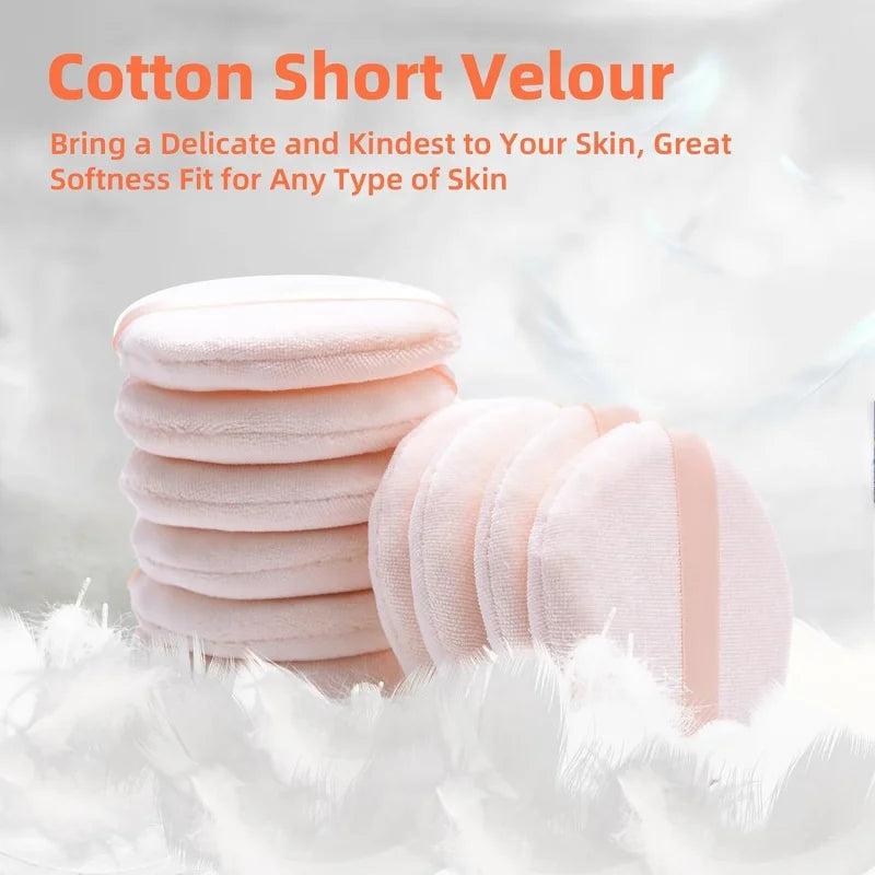 5Pcs Round Makeup Sponges Cosmetic Tools Soft Velvet Concealer Powder Puff Blender Sponges Facial Foundation Make Up Accessories