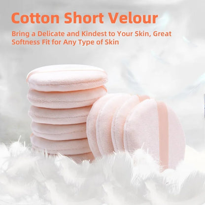 5Pcs Round Makeup Sponges Cosmetic Tools Soft Velvet Concealer Powder Puff Blender Sponges Facial Foundation Make Up Accessories