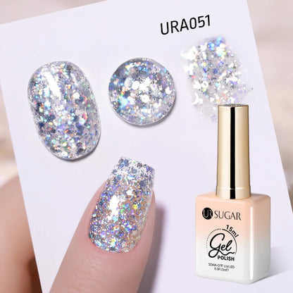 UR SUGAR 15ml Gel Nail Polish Neon Blue Red Green Pastal Nude UV/LED Soak Off No Wipe Nail Gel Polish Suitable For Summer Autumn