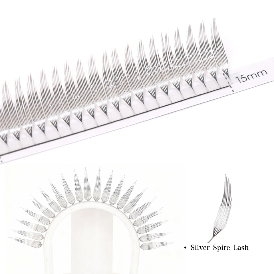 New Tinsel Anime Eyelash Extension Dual Sided Holographic Manga False Eyelash Feather Colored Christmas Party Comic Spire Lashes