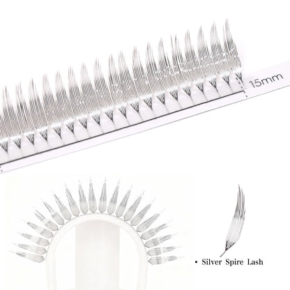 New Tinsel Anime Eyelash Extension Dual Sided Holographic Manga False Eyelash Feather Colored Christmas Party Comic Spire Lashes