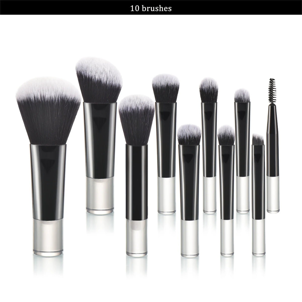 10 color Mini makeup brush Travel portable Makeup Tool Makeup Puff - Palm Brush Professional Makeup tool set Christmas gift