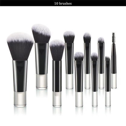 10 color Mini makeup brush Travel portable Makeup Tool Makeup Puff - Palm Brush Professional Makeup tool set Christmas gift