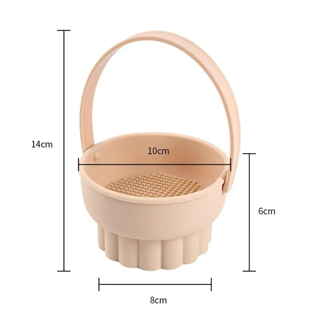 1Pcs Silicone Makeup Brush Washing Bowl Cleaning Box Sponge Powder Puff Washer Beauty Egg Drying Storage Makeup ToolArtifact