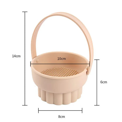 1Pcs Silicone Makeup Brush Washing Bowl Cleaning Box Sponge Powder Puff Washer Beauty Egg Drying Storage Makeup ToolArtifact
