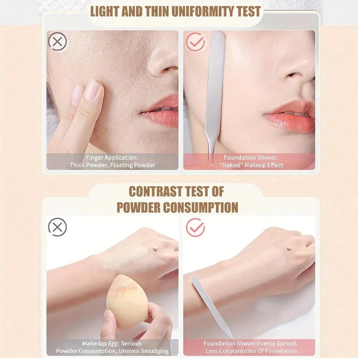 1/2/3Pcs Spatula and Stainless Steel Mixing Palette,Nail Art And Cosmetic Mixing Tool For Foundation,Makeup Artist Mixing Tools