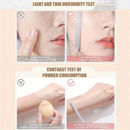 1/2/3Pcs Spatula and Stainless Steel Mixing Palette,Nail Art And Cosmetic Mixing Tool For Foundation,Makeup Artist Mixing Tools