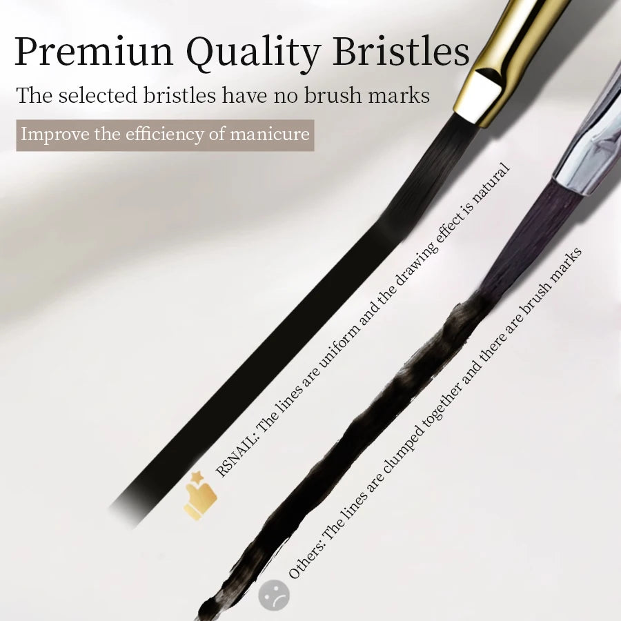 RSNAIL Nail Art Brush Checker Nail Drawing Painting Line Brush Nail Art Tool Acrylic Painting Brushes DIY Design Manicure Tools