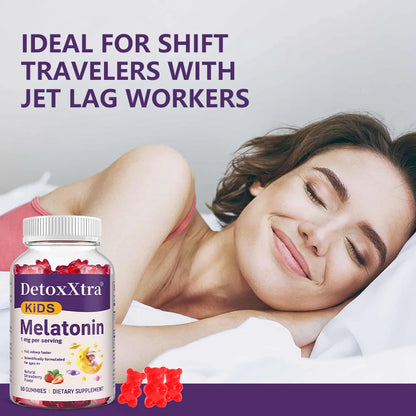 Melatonin Gummies 1mg - Children's Sleep Aids, Relieves Stress, Improves Insomnia, Improves Sleep Quality and Deeper Sleep