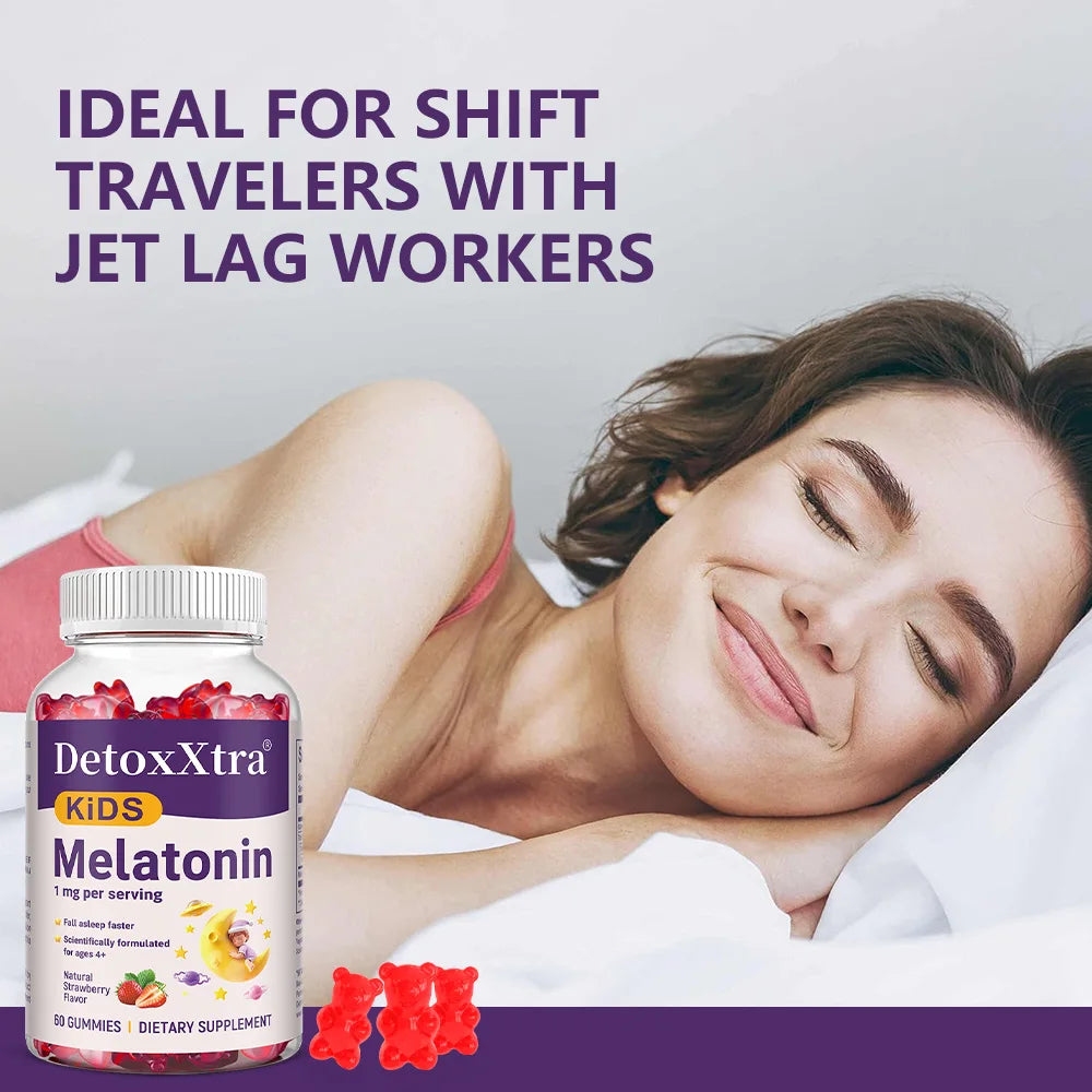 Melatonin Gummies 1mg - Children's Sleep Aids, Relieves Stress, Improves Insomnia, Improves Sleep Quality and Deeper Sleep