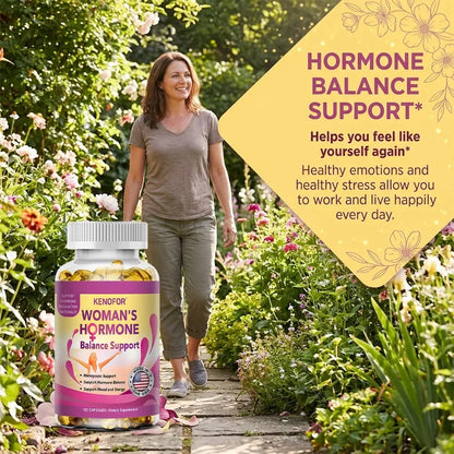 Menopause Relief for Women Hot Flashes Night Sweats & Improve Mood, Support Women's Health, 120 Capsules