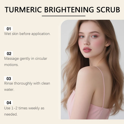 Turmeric Scrub - Gently Cleanses Body Skin, Leaving It Hydrated, Soft, Smooth, and Refreshed. Care Scrub.