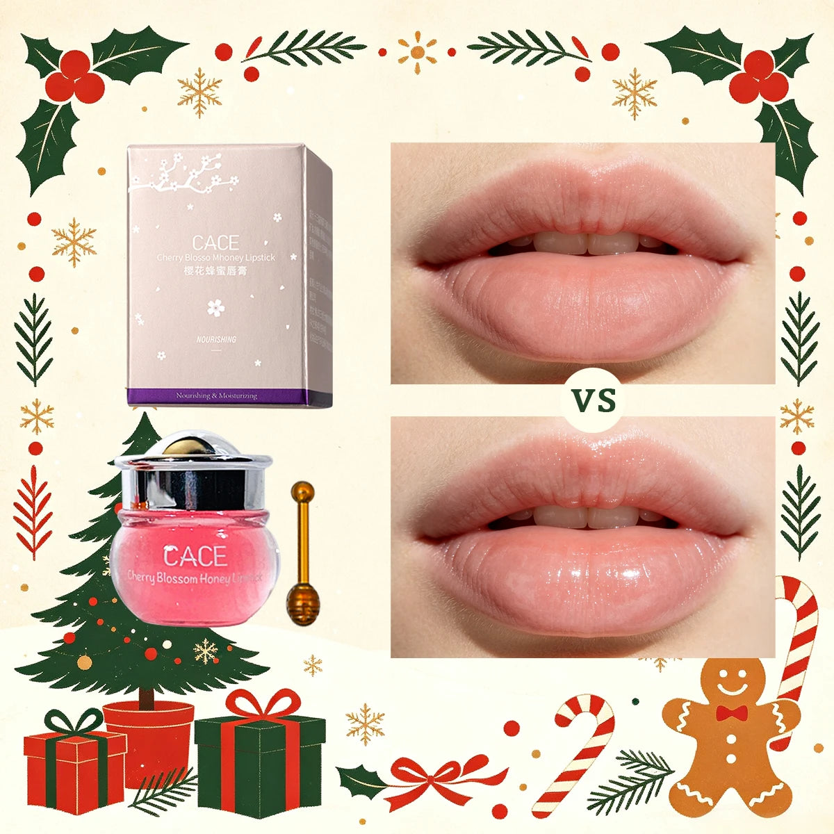Christmas lip balm set, moisturizing and hydrating, lightweight and easy to apply, perfect for autumn and winter, lip balm set