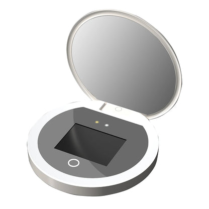 TJMIR UV Smart Sunscreen Mirror Portable LED Makeup Mirror with UV Detection & Sunscreen Testing