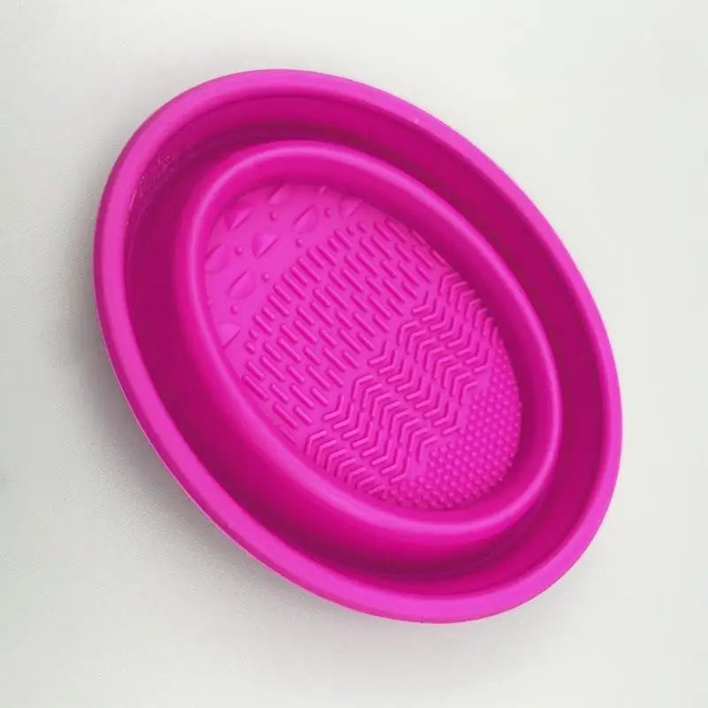wSoft Silicone Makeup Brush Cleaner Folding Powder Puff Cleaning Bowl Eyeshadow Brushes Wash Clean Mat Beauty Tools Scrubber Box