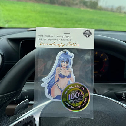 Cute Bikini Girl Hilton (Hotel Scent) Unisex Car Perfume and Non-Toxic Air Freshener |   Natural Essential Oils and Aromatherapy Scent Tablets (Noroili/Grapefruit/Cedar) |   Hanging Type and Dual-Purpose with Vent Clip |   Lo