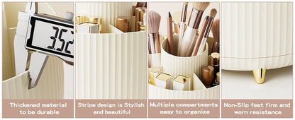 360° Rotating Makeup Cosmetic Storage Organizer Box Space-Saving Spinning Holder for Countertop Vanity Shower Bedroom Bathroom