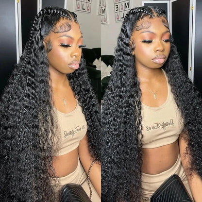 Glueless Wig Human Hair Ready To Wear Water Wave 13x6 HD Lace Frontal Human Hair Wigs Curly Lace Front Human Hair Wig PrePlucked