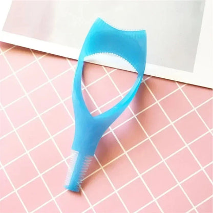 3 in 1 Portable Eyelash Makeup Tool Lash Curler Anti Smudge Mascara Shield Guard Eyeliner Holder Eye Beauty Cosmetic Accessory