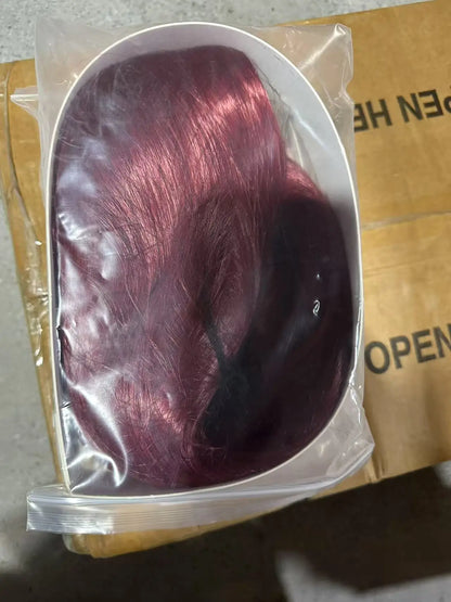 African short curly long hair wigs, fashionable front lace synthetic fiber full head wig